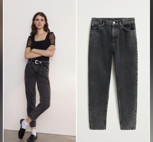 Mom jeans / boyfriend mango black wash 