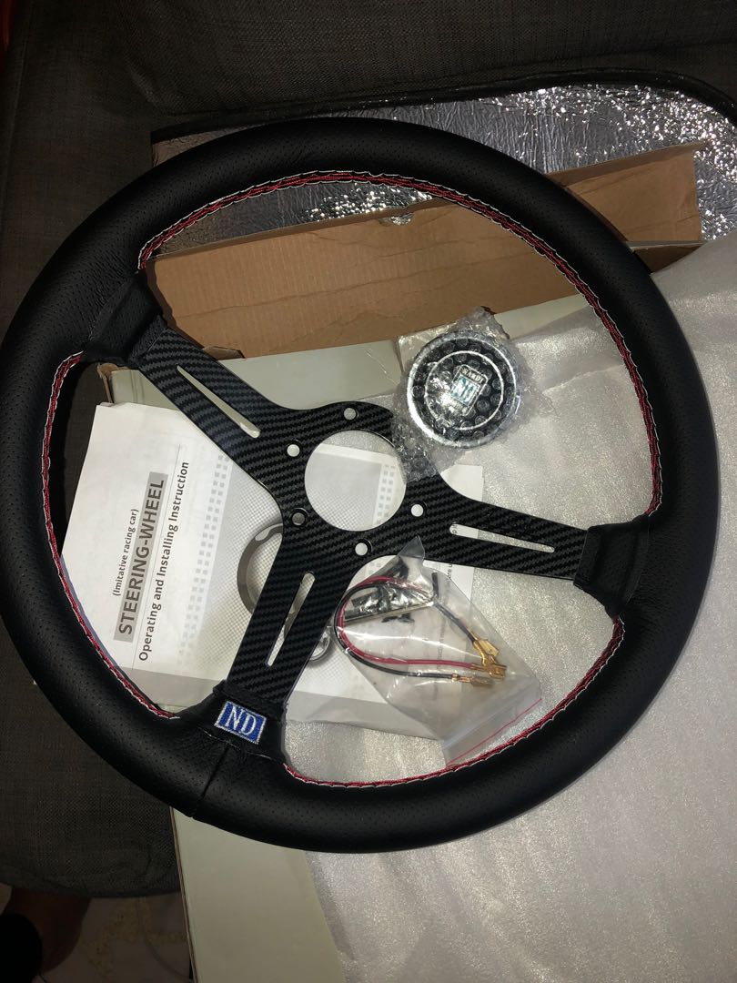 Nardi steering wheel/bosskit/quick release hub, Car Accessories, Accessories on Carousell