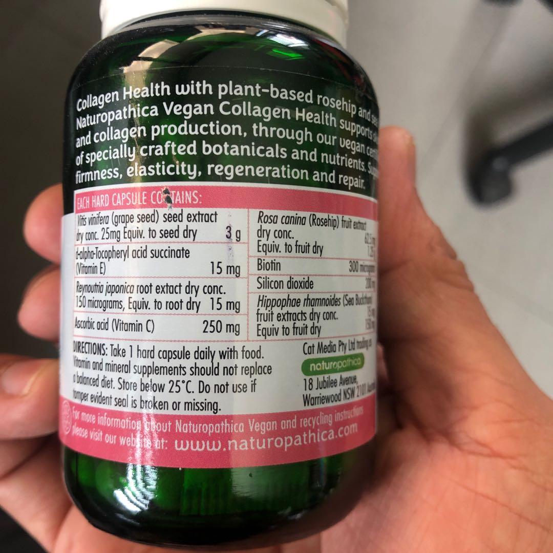 Naturopathica Vegan Collagen Health, Health & Nutrition, Health  Supplements, Health Food, Drinks & Tonics on Carousell