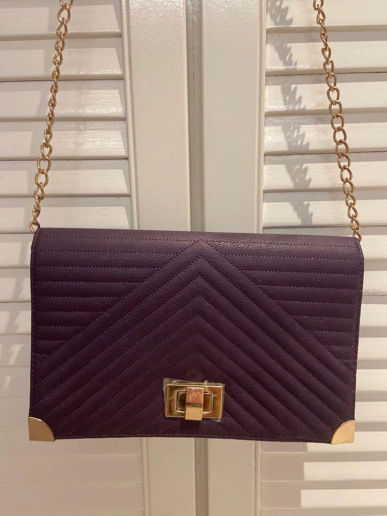 NEW LOOK brand new purple clutch Women s Fashion Bags Wallets