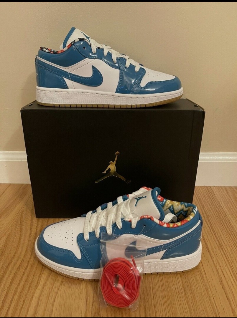Nike air Jordan 1 Barcelona GS (item in US warehouse), Men's Fashion,  Footwear, Sneakers on Carousell