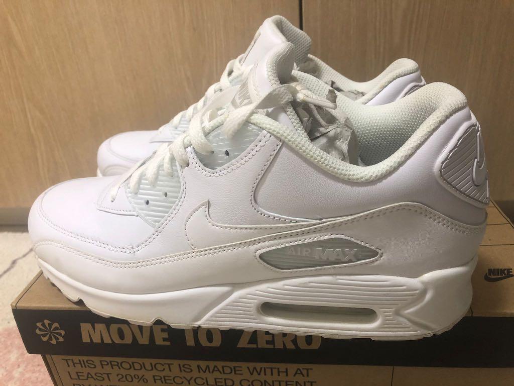Nike Air Max 90 Leather (White Men's), Men's Fashion, Footwear, Sneakers on  Carousell