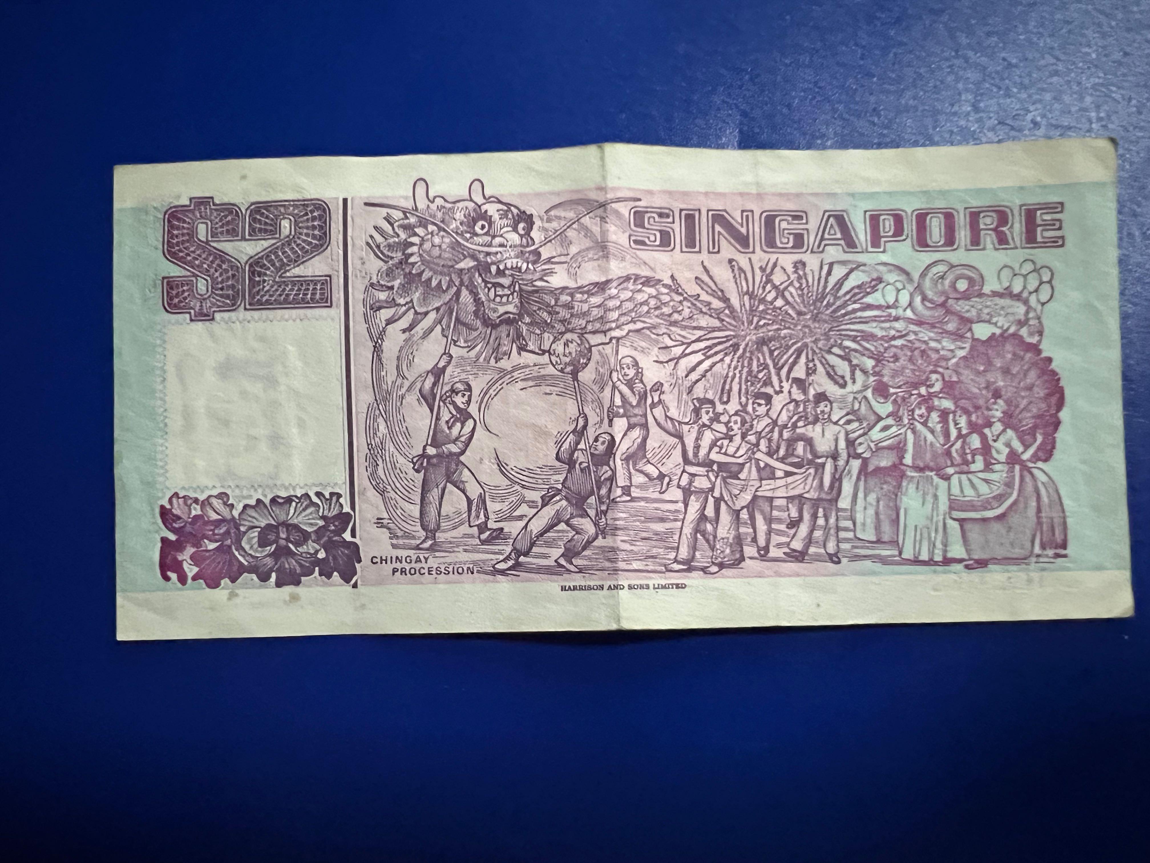Old $2 note (Category: Currency) located in Singapore. Submitted by hafiqakim (Listing ID 1122704439, Image 4). Description: .
