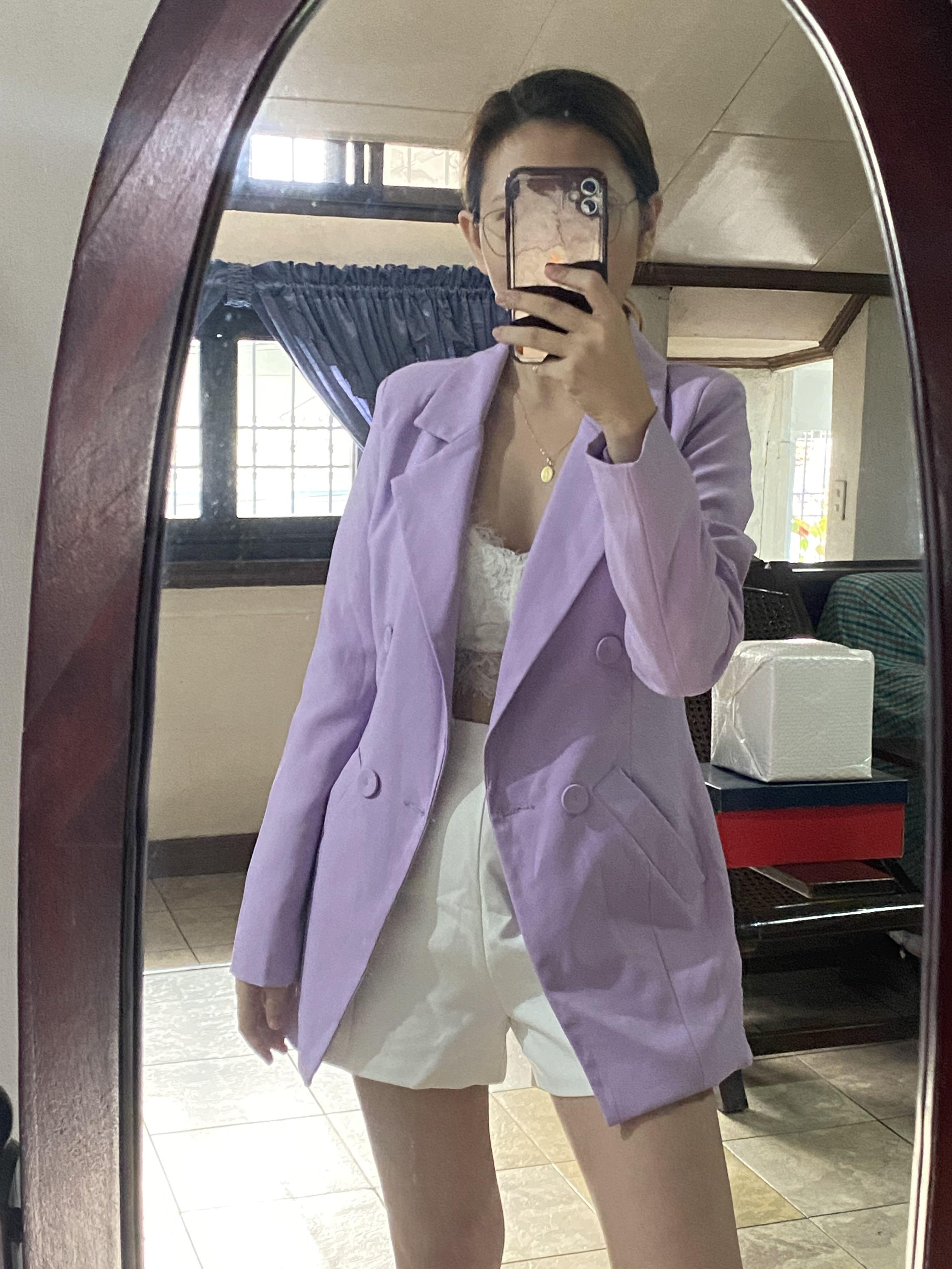 pastel purple blazer