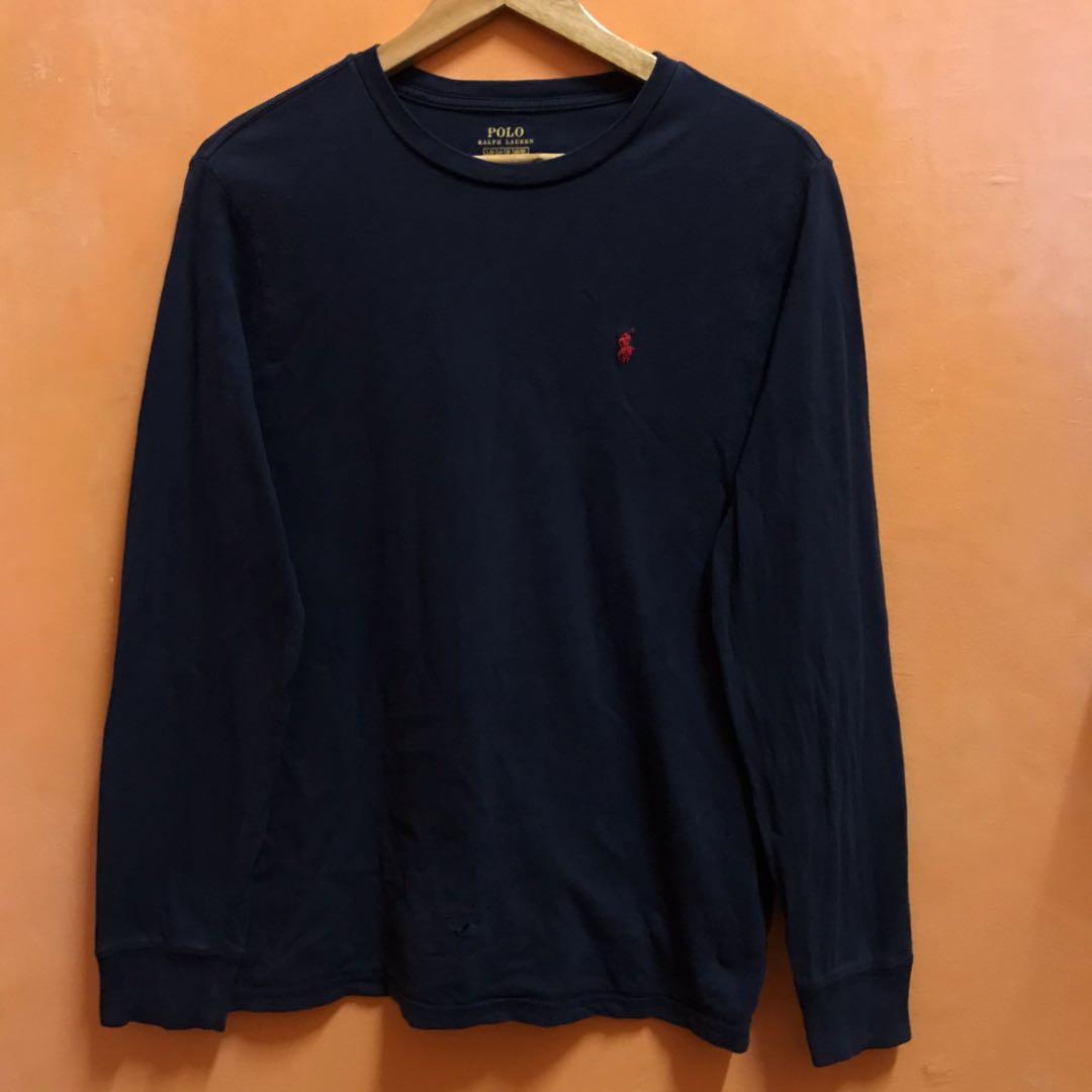 navy blue polo sweater