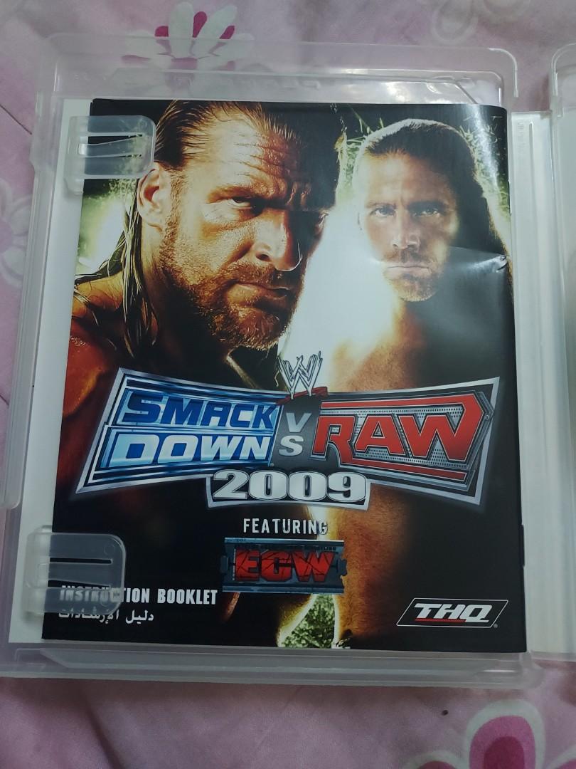 Jeu PS3 Smack Down Vs Raw 2009 – Bon état, Complet, PEGI 16