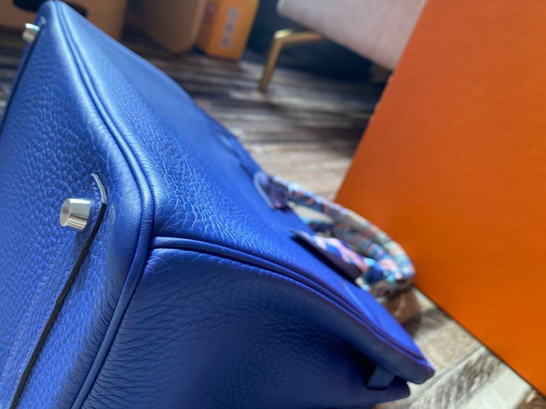 Hermes Birkin 30 Bag Blue Electric 7t Togo SHW