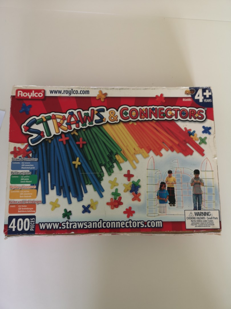 Roylco Straws And Connectors, Pack Of 400, Hobbies & Toys, Toys & Games