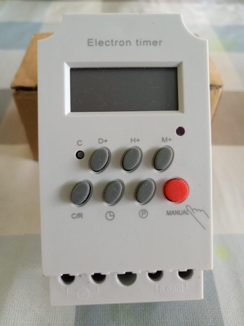 Smart timer switch 17 Electron timer - 25A-220v program (Category: Health Monitors & Weighing Scales) located in Sungai Petani. Submitted by serambimas (Listing ID 1122604775, Image 1). Description: * Set on / off time according to preset * Automatically turn off and off the device according to preset time * large capacity 25A / 220 suitable for most devices * Should coordinate with new start-up from the same capacity 25A to protect equipment and