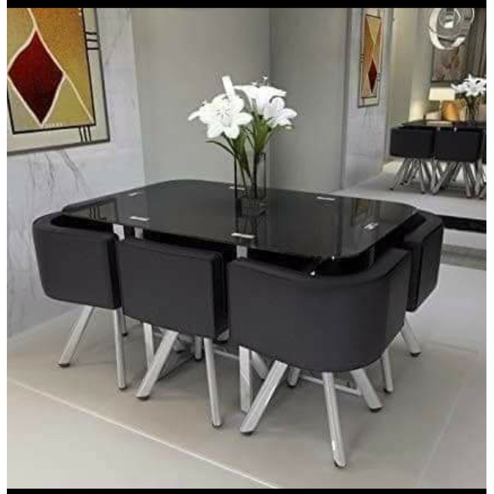 Space Saver Dining Set (6 seater), Furniture & Home Living, Furniture ...