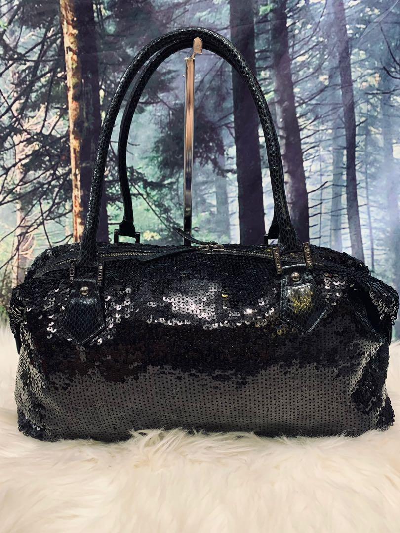 Black best sale sequin handbag