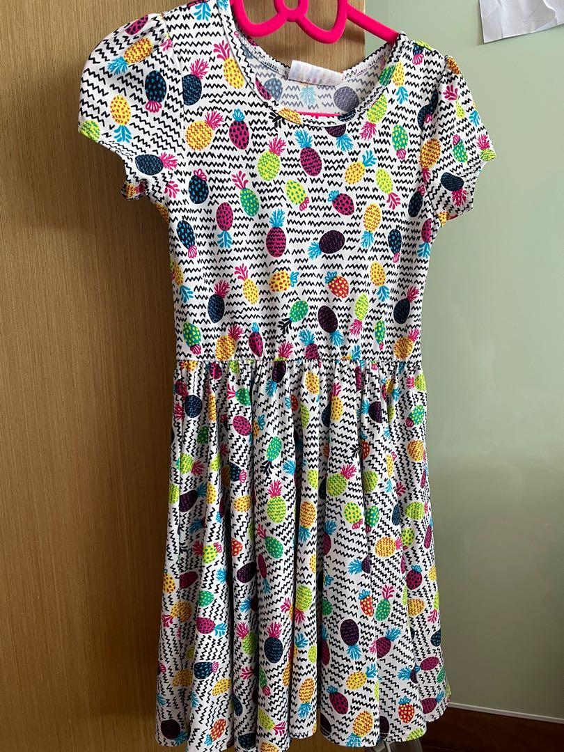 5 PCs of Super Comfy Dot Dot Smile Dress Babies Kids Babies