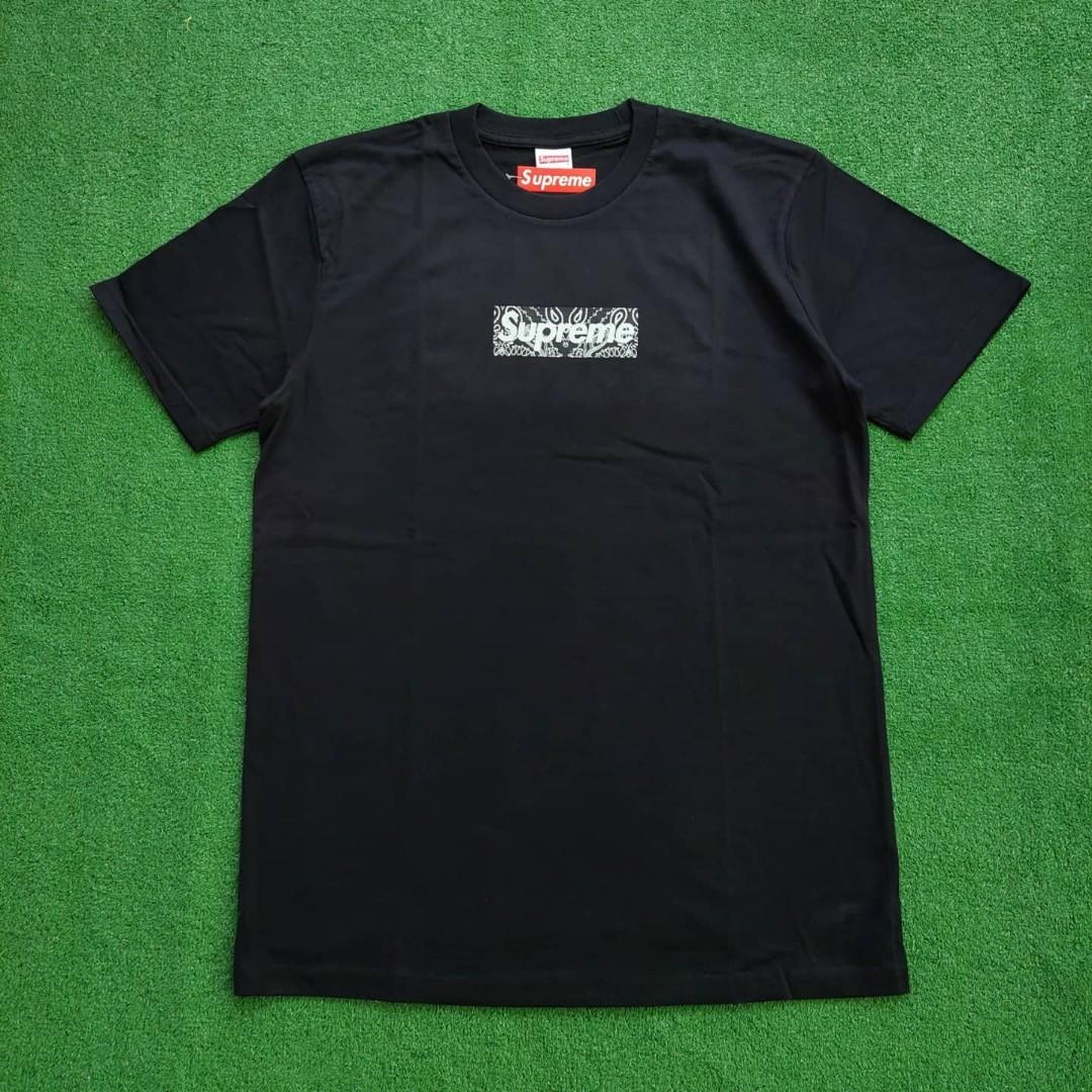 supreme box logo bandana black
