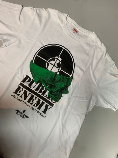 Supreme public enemy tee white hotsell