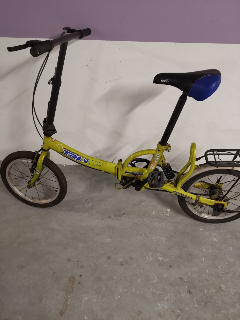 Trinx foldable bike bicycle foldie single gear Sports Equipment Bicycles Parts Bicycles on Carousell