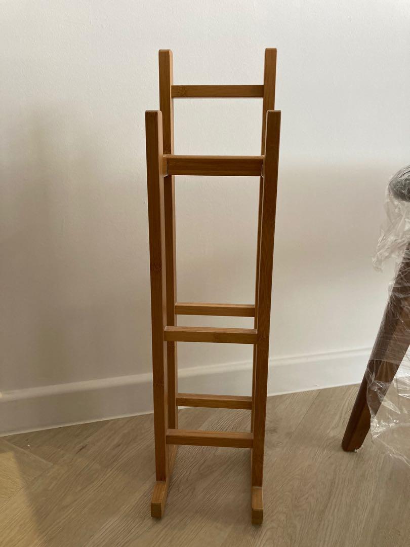 [Used] Ikea Ragrund Bamboo Toilet Roll Holder, Furniture & Home Living