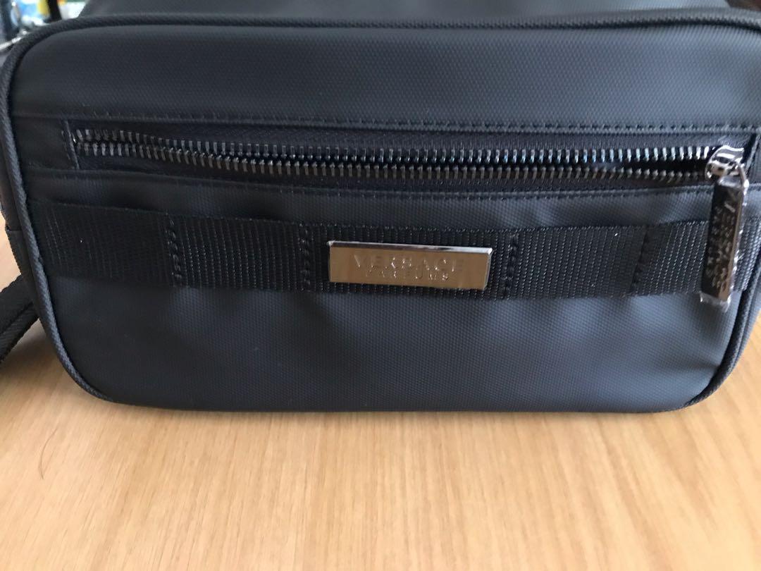 Versace parfume bag (toiletries), Men's Fashion, Bags, Belt bags
