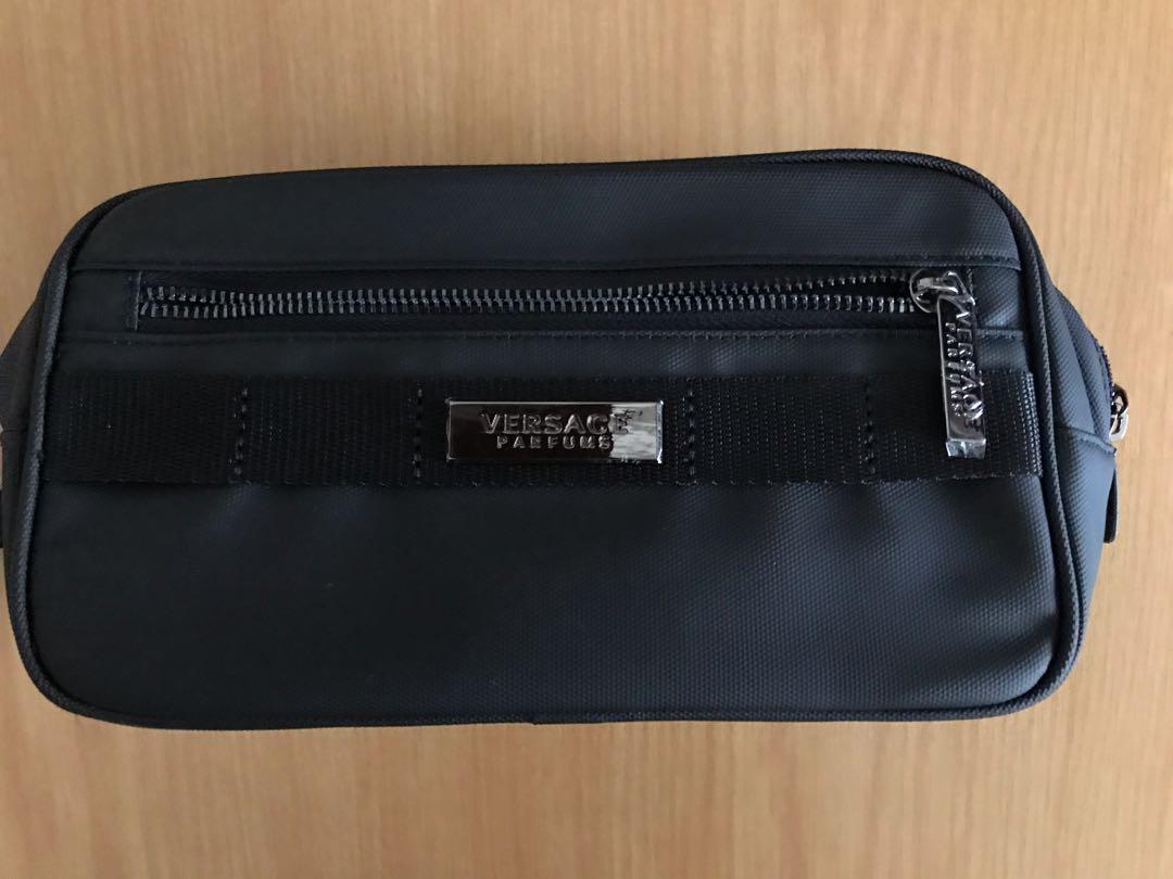 Versace parfume bag (toiletries), Men's Fashion, Bags, Belt bags