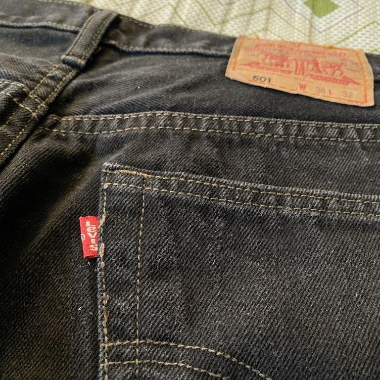 Vintage 90s Made in USA Levi's 501 Black Denim Jeans, Men's 
