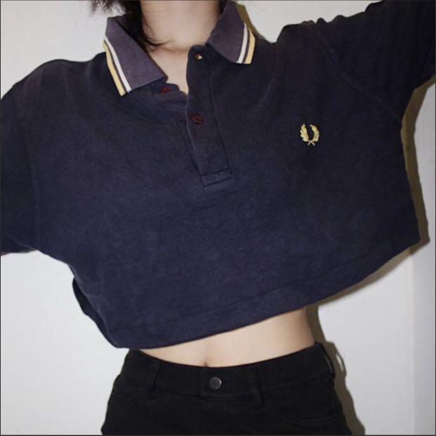 Cropped polo tee sale