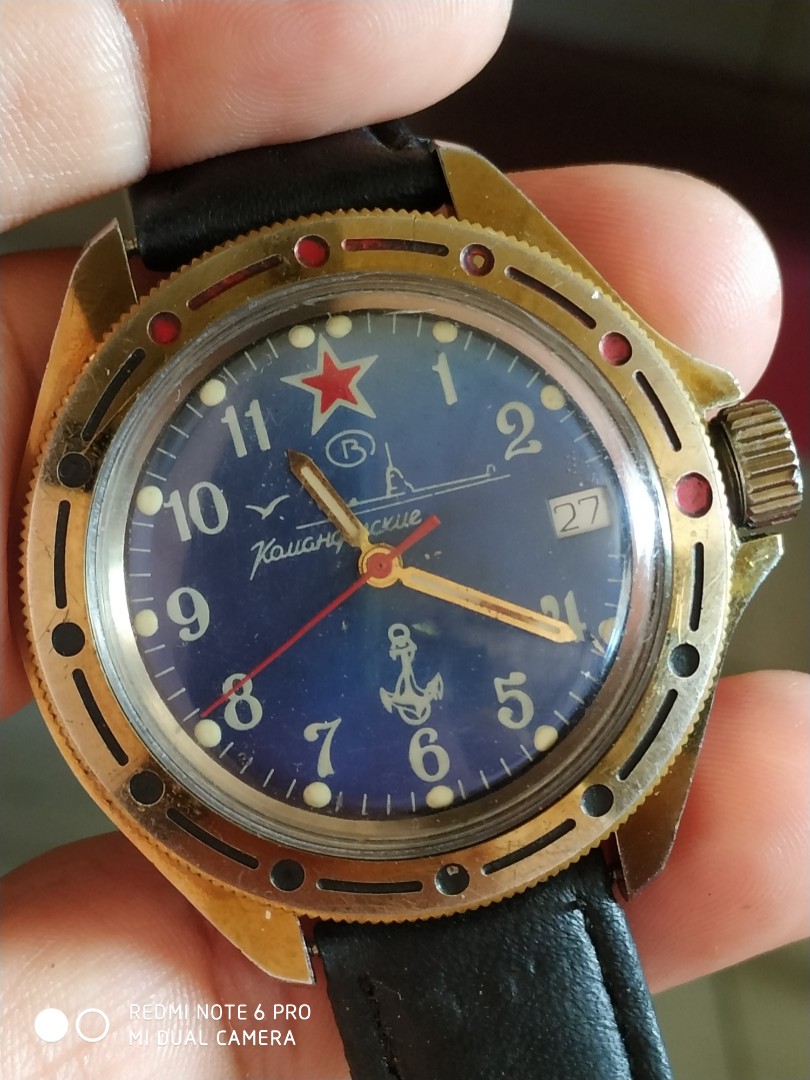 Vintage Soviet Russian diver watch manual wind Men s Fashion Watches Accessories Watches on Carousell