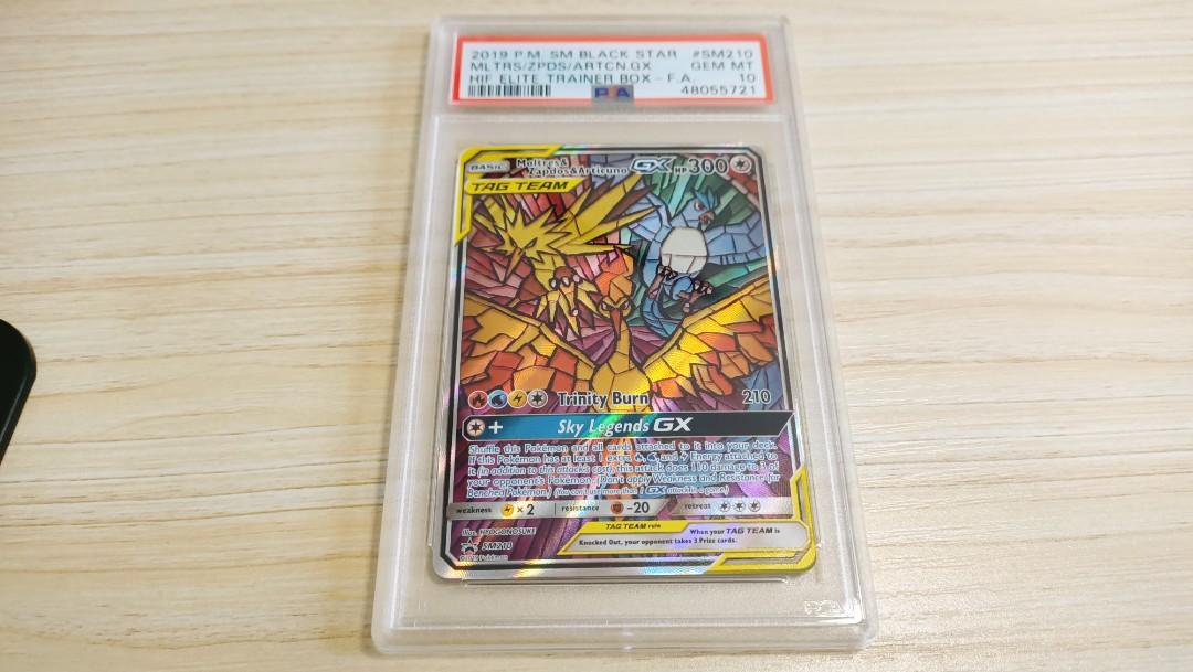 2019 Pokemon Sm Black Star Promo Hidden Fates Elite Trainer Box #SM210 Full  Art/Moltres & Zapdos & Articuno Gx – PSA GEM MT 10 on Goldin Auctions