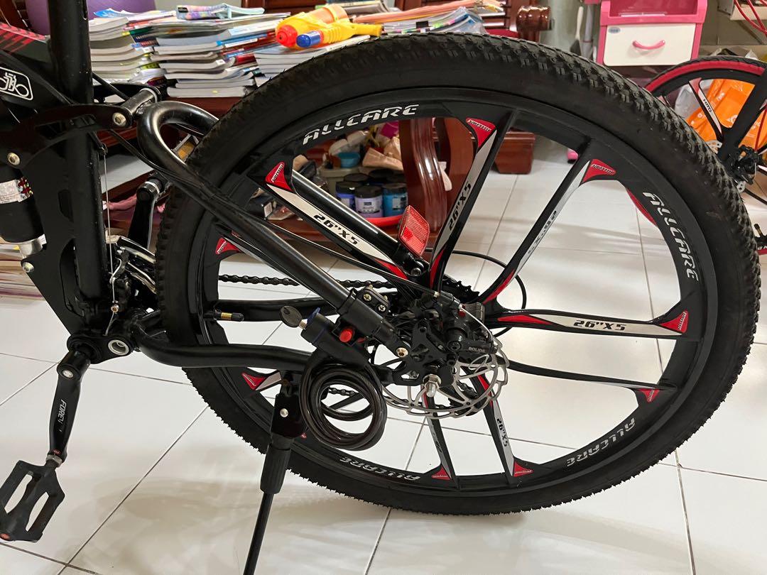 26 inch mountain bike foldable bicycle front suspension back wheel suspension system Sports Equipment Bicycles Parts Bicycles on Carousell
