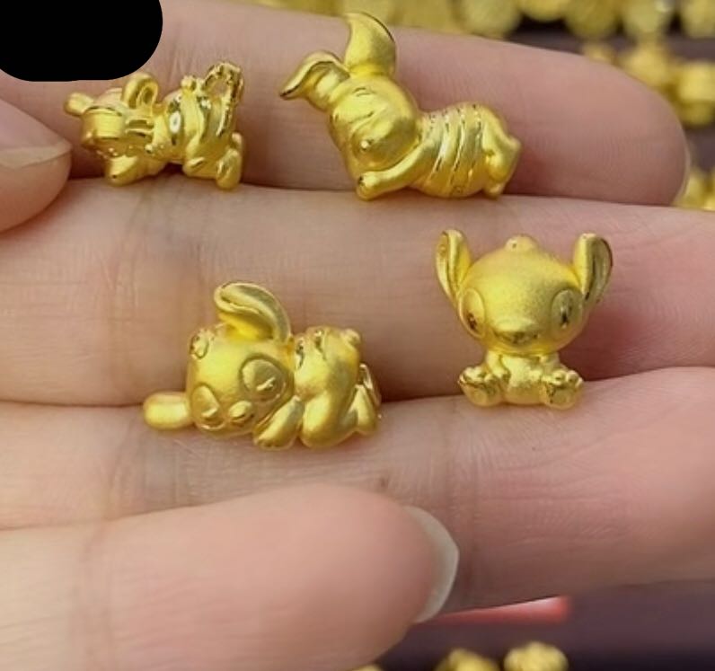 Gold disney top charms