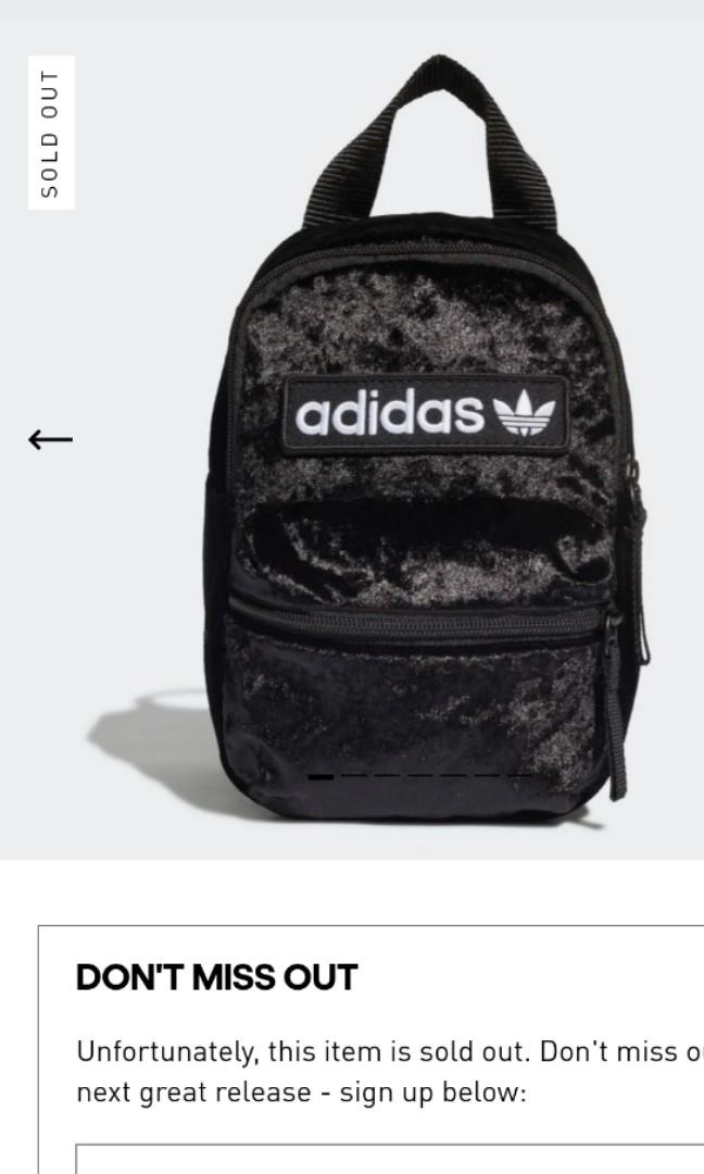 Adidas Velvet Mini Backpack Women s Fashion Bags Wallets