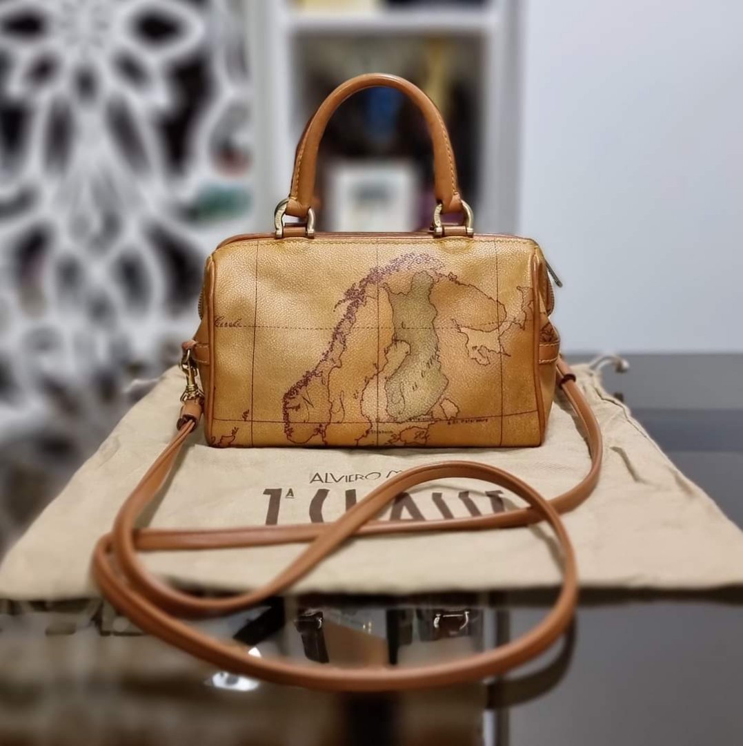 ALVIERO MARTINI Mini Boston with Sling, Luxury, Bags \u0026 Wallets on Carousell