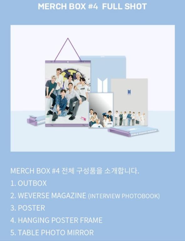 BTS MERCH BOX #4