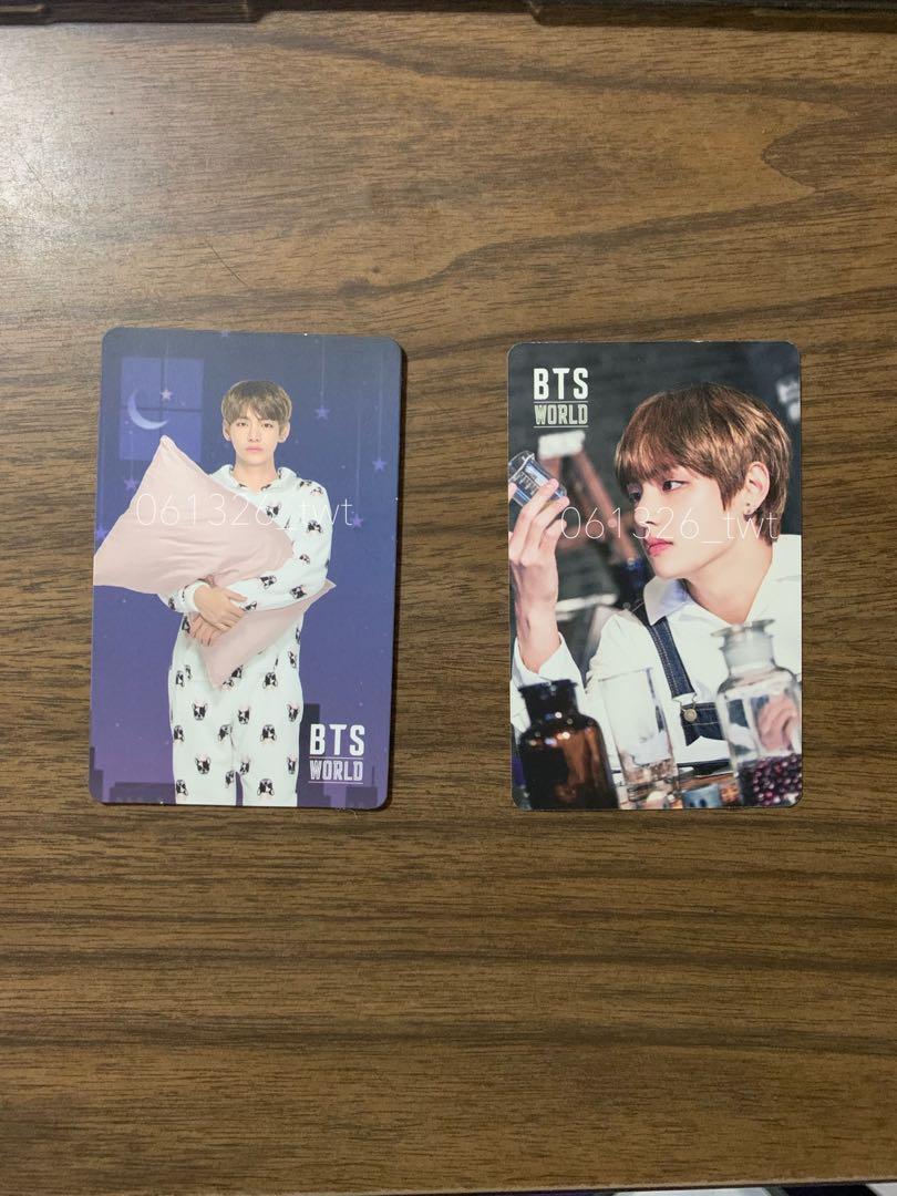 BTS WORLD taehyung game coupon & double sided photocard ...
