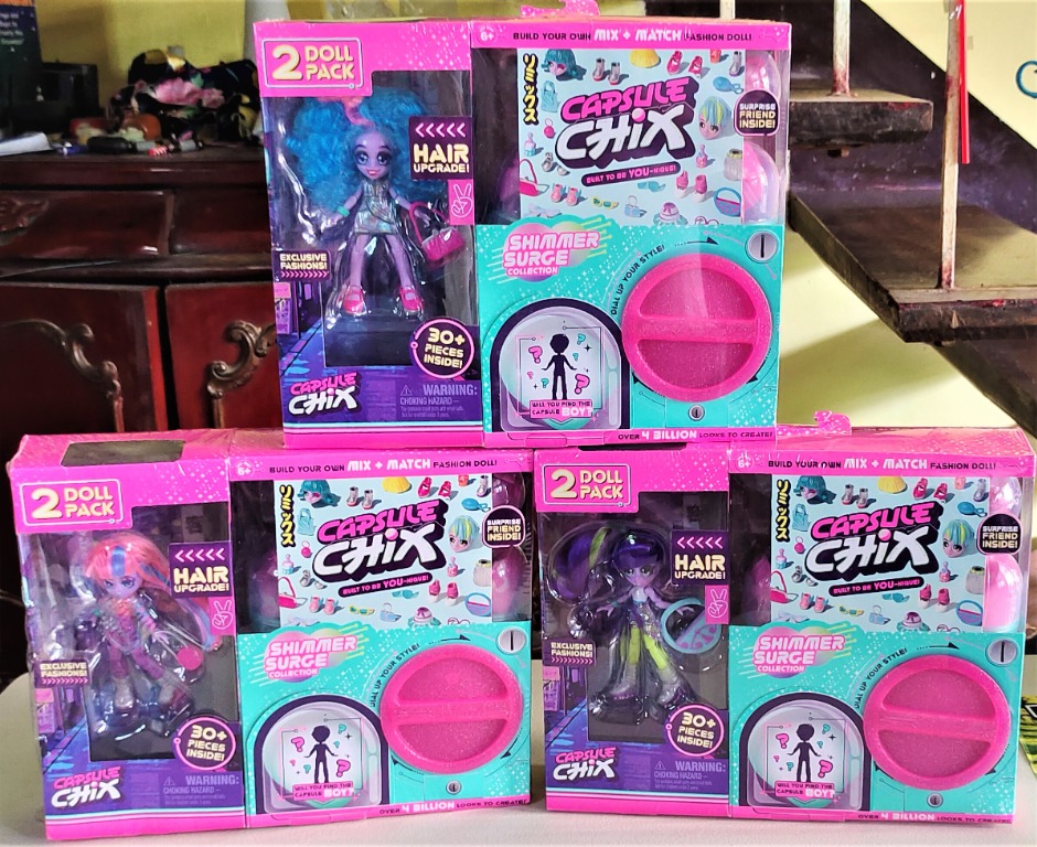 Capsule Chix Mix & Match 2 Doll Pack Shimmer Surge Collection for sale online
