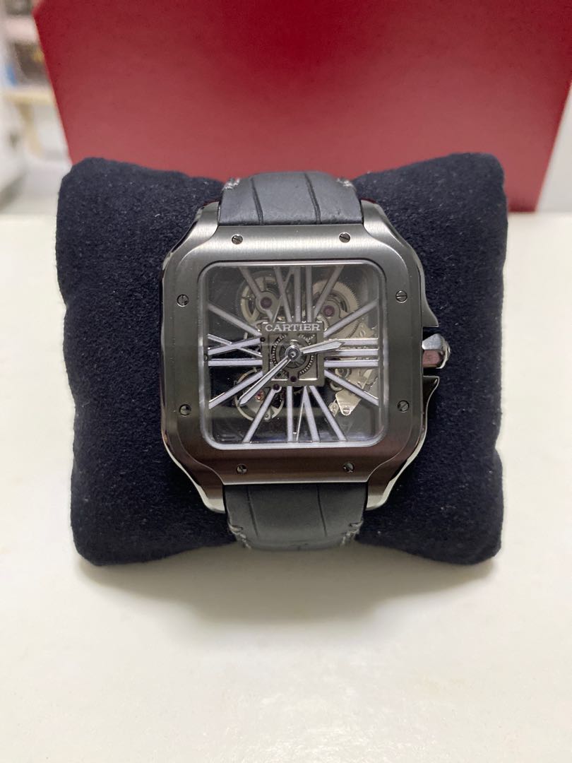 Cartier Santos Skeleton ADLC Large Luxury Watches on Carousell