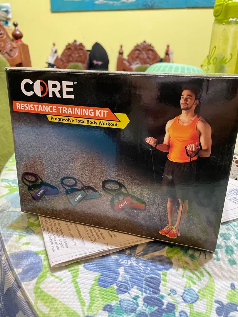 CORE Resistance Bands Training Kit, Sports Equipment, Exercise