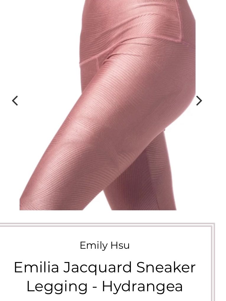 Emily Hsu Emilia Jacquard Legging Hydrangea, Women's Fashion, Activewear on Carousell