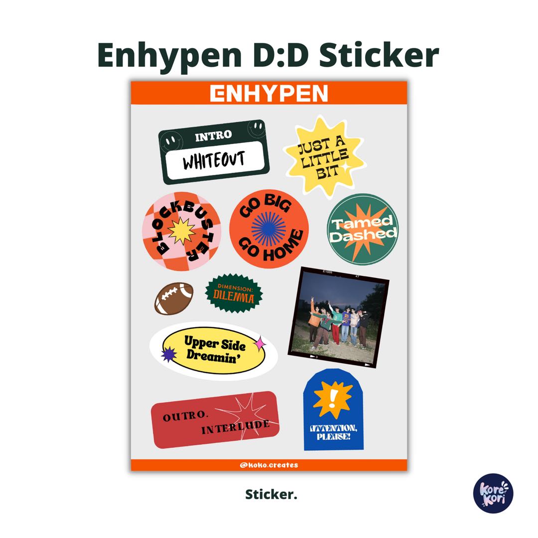 Enhynphen Sticker Enhypen Sticker, Hobbies & Toys, Stationary & Craft, Other Stationery ...