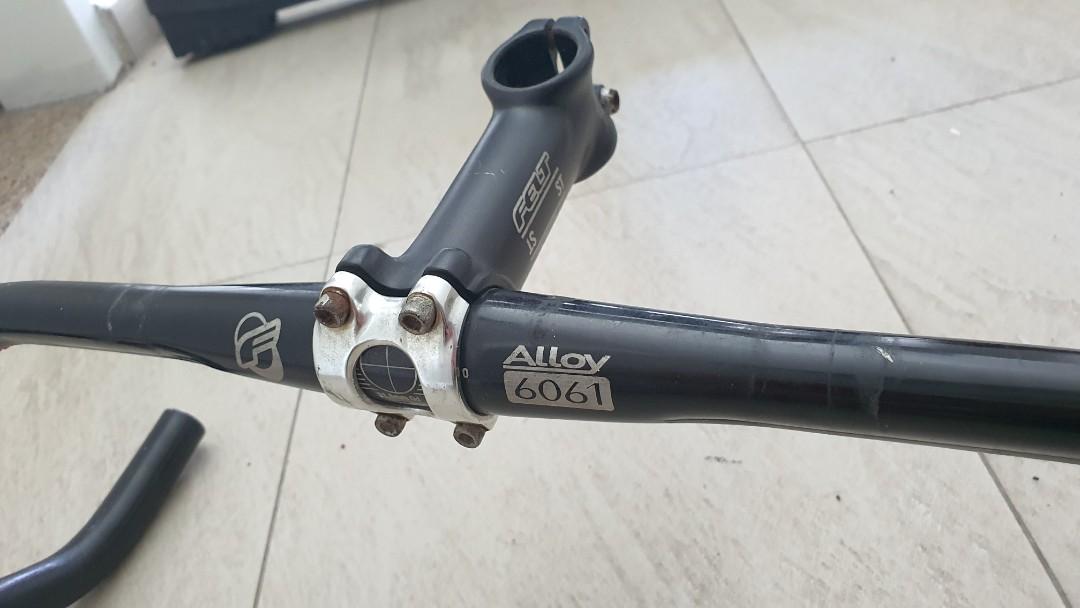 Felt aluminium drop handlebar with stem