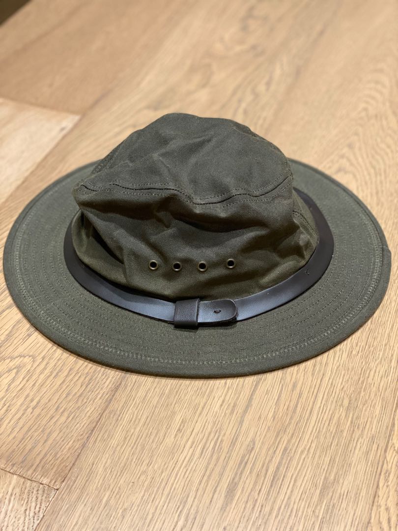 Filson Tin Cloth packer hat in Otter Green, Men's Fashion, Watches ...