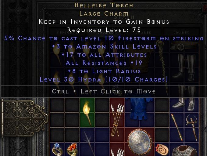 GG 17/19 Amazon Hellfire Torch(Zon) Diablo 2 Resurrected, Video Gaming, Gaming Accessories, In