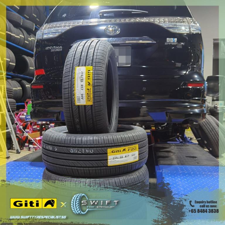 Giti Car Tyre 215/55/17 GitiComfort F22, Car Accessories, Tyres & Rims ...