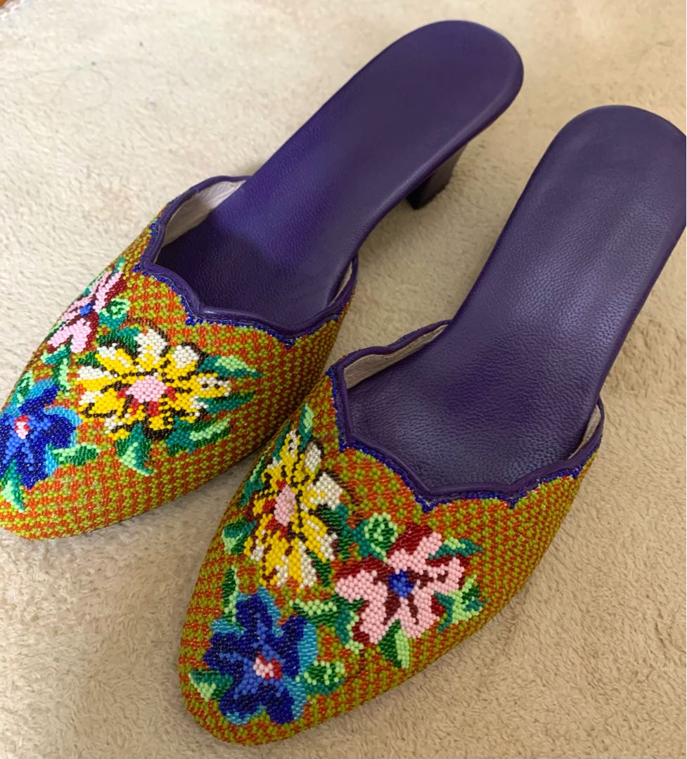 Handmade Peranakan Beaded Shoes, Women's Fashion, Footwear, Heels on ...