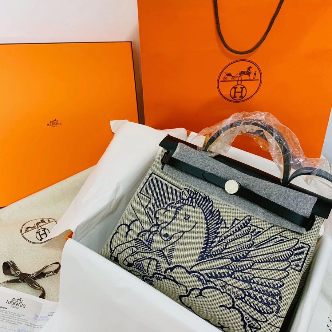 AUTHENTIC HERMES HERBAG LIMITED EDITION HORSE DESIGN, Luxury, Bags &  Wallets on Carousell