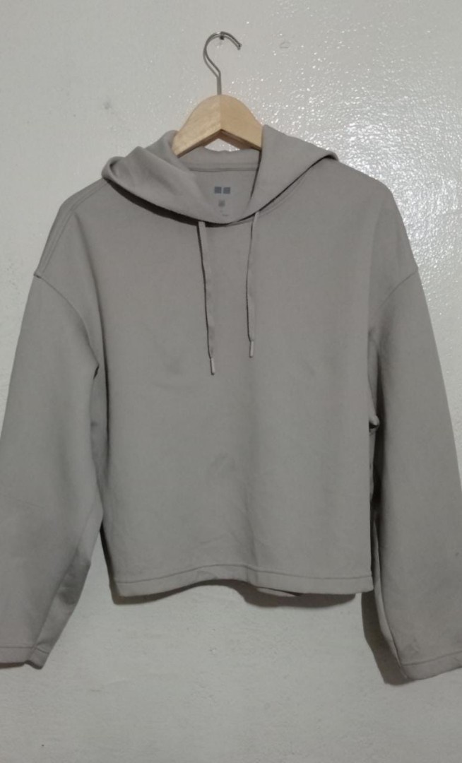 Hoodie crop uniqlo cheap