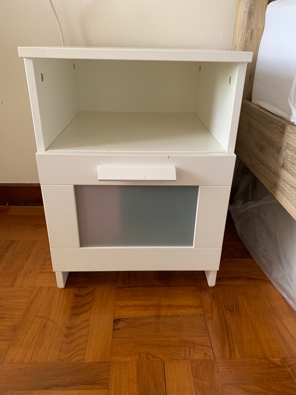 IKEA BRIMNES bedside table, Furniture & Home Living, Furniture, Shelves