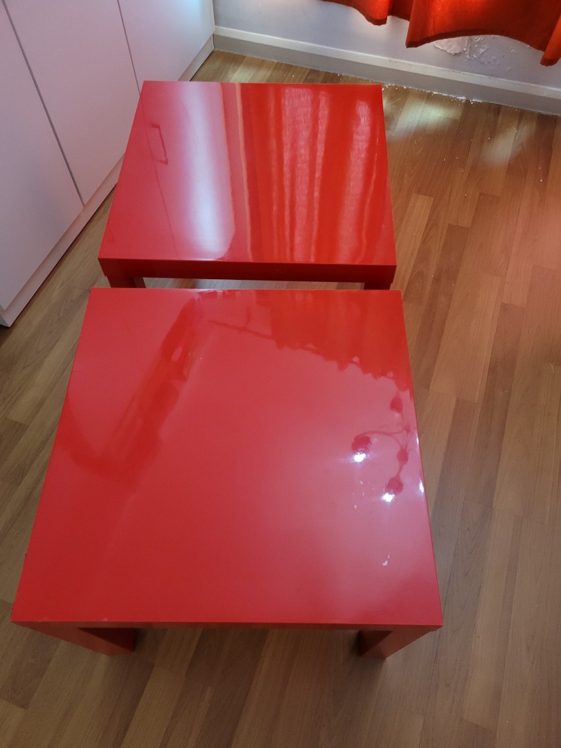 Ikea Lack coffee table Red x2, Furniture & Home Living, Furniture