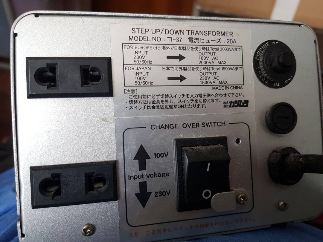 Kashimura TI-37 Step Up / Down Transformer 2000w / 2kva for
