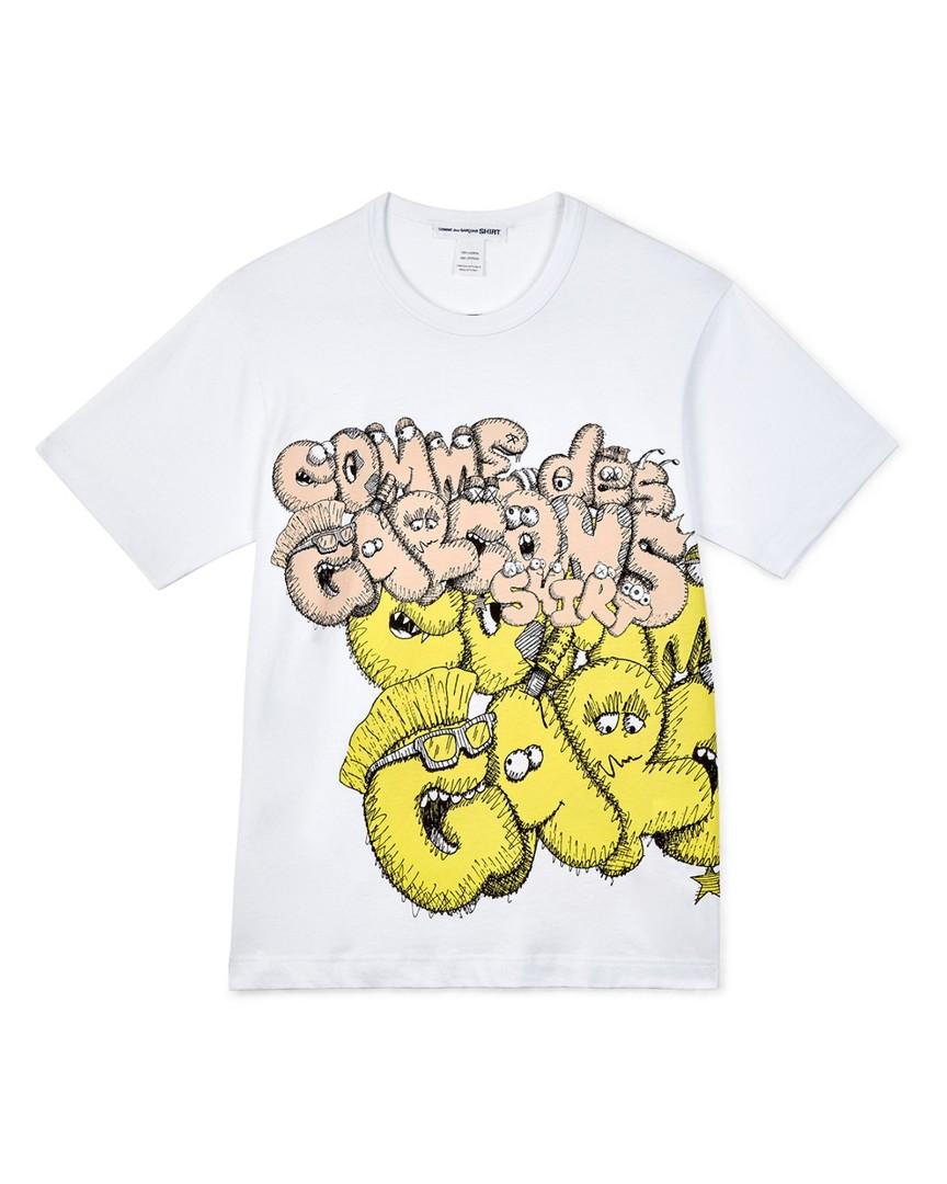 KAWS X CDG print 5 tshirt comme des garcons