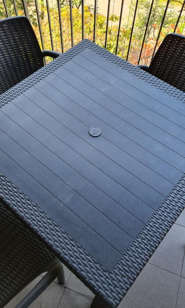 Keter Outdoor Dining Set 4 seater, Furniture & Home Living, Furniture