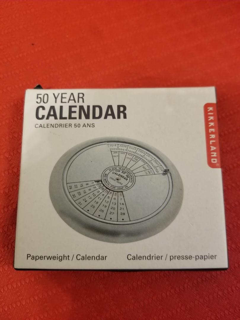 Kikkerland 50 Year Calendar, 興趣及遊戲, 書本 & 文具, 雜誌及其他 Carousell